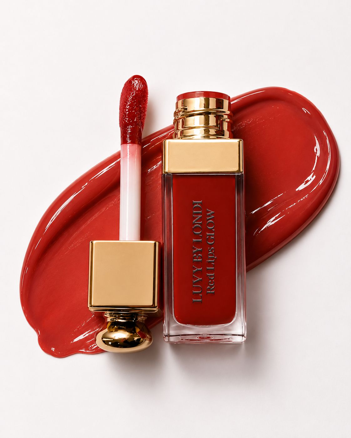 Red lips glow