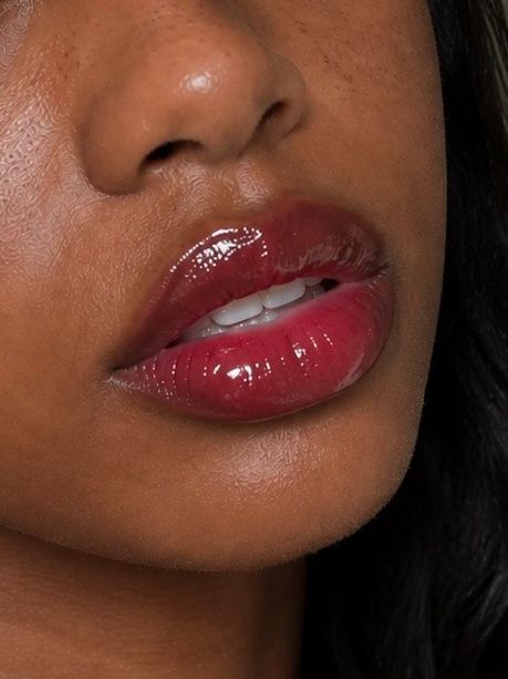 Red lips glow