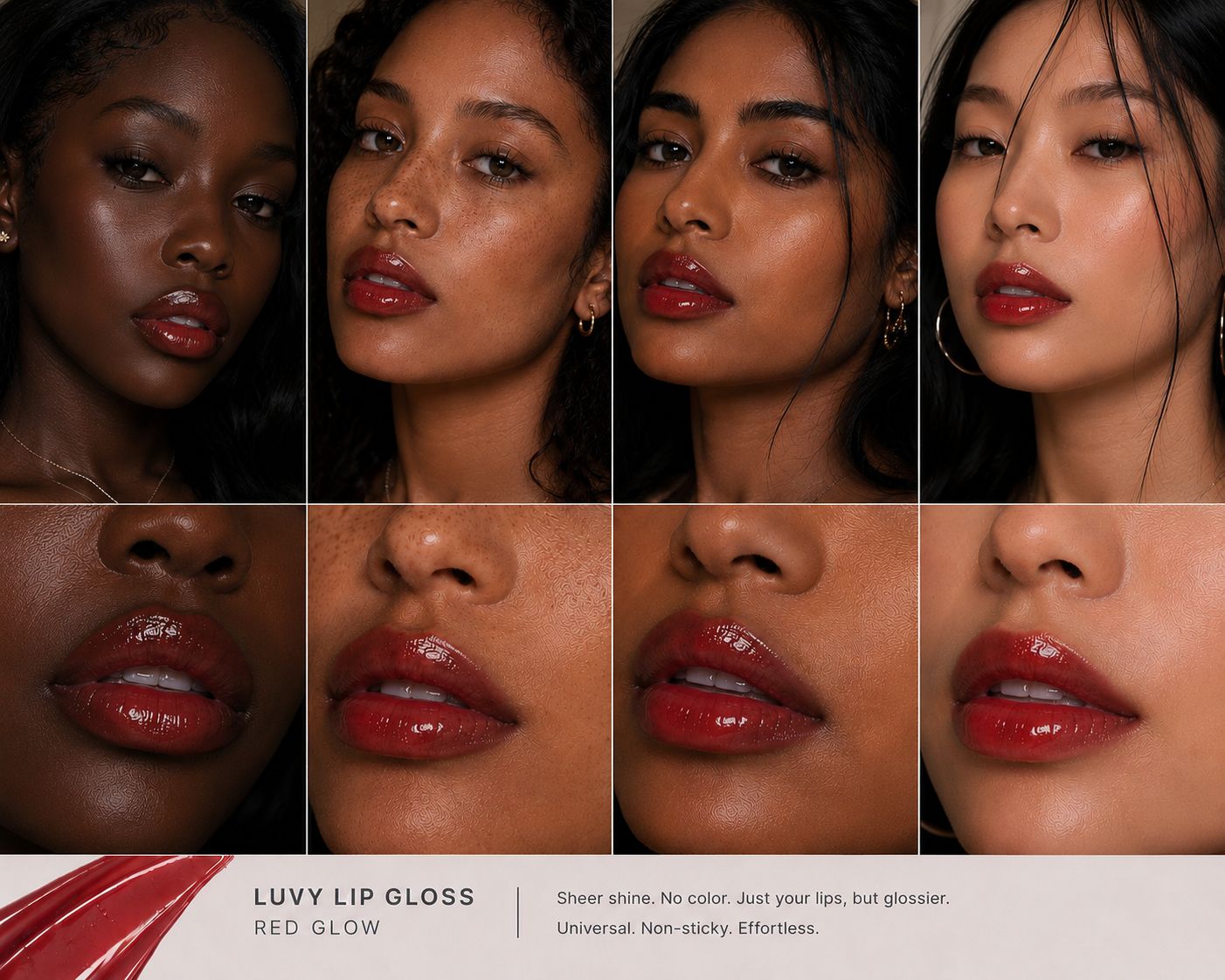 Red lips glow